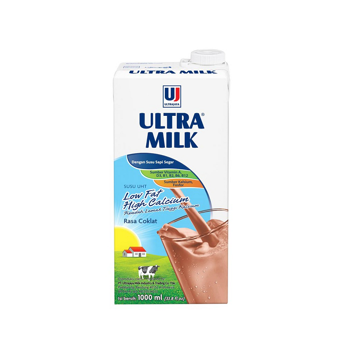 Ultra Milk Susu UHT Low Fat COKLAT 1000ml